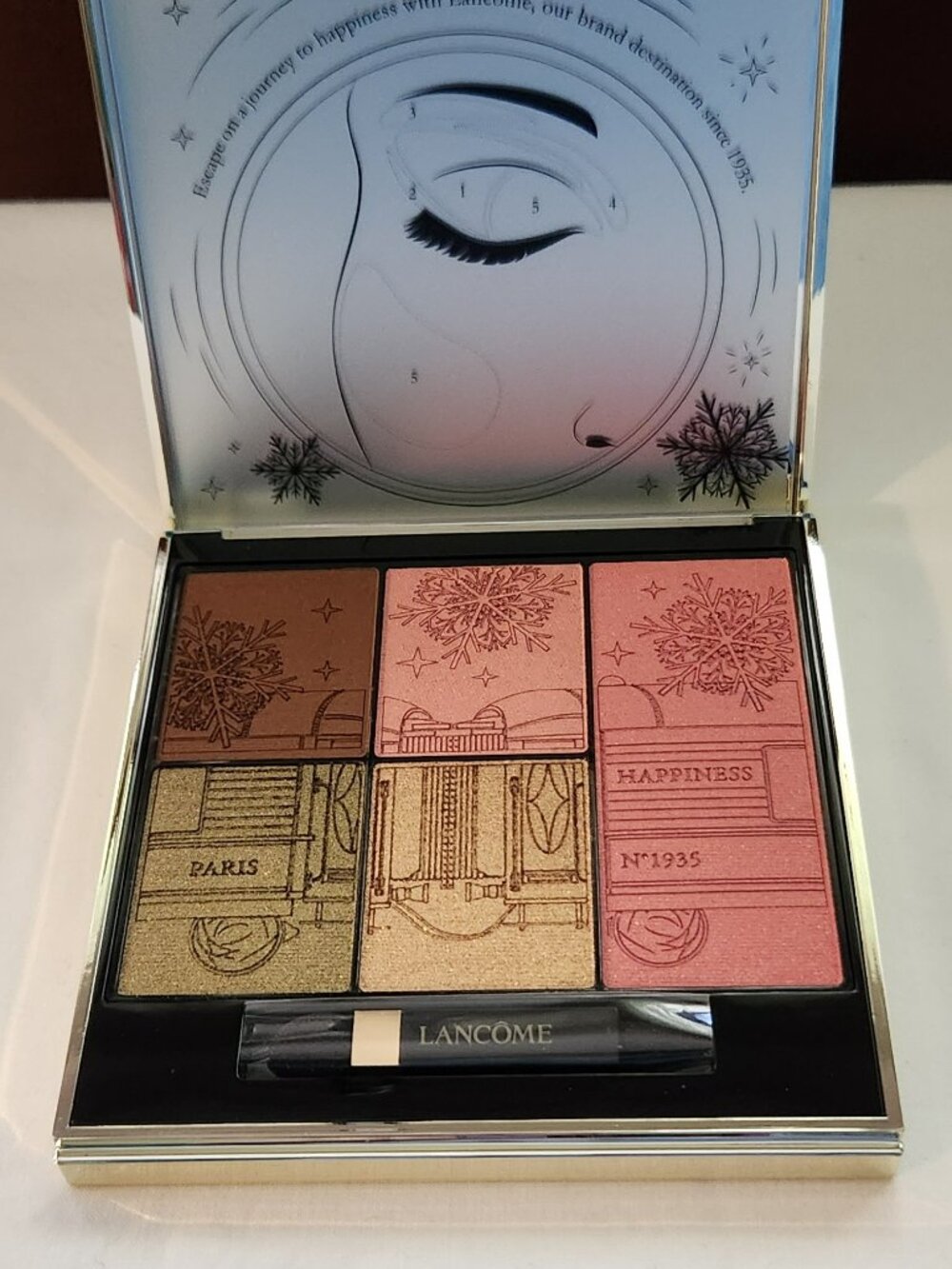 Lancome The Adventurous Palette eyeshadows & blush gift package NIB